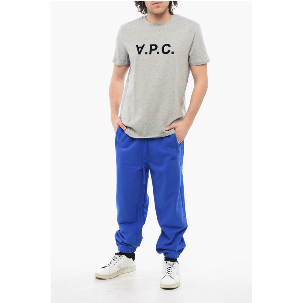 A.P.C. Solid Color Crew-neck T-Shirt with Flocked Logo