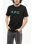 A.P.C. Solid Color Crew-neck T-Shirt with Flocked Logo