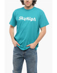 Sky High Farm Organic Cotton Crew-neck T-Shirt with Printed Logo