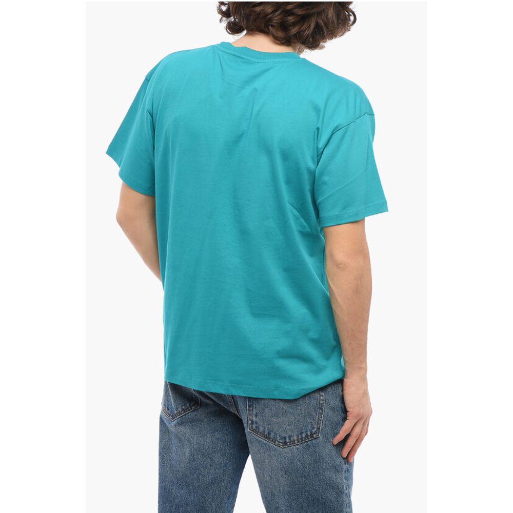 Sky High Farm Organic Cotton Crew-neck T-Shirt with Printed Logo