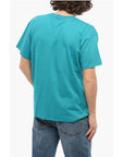 Sky High Farm Organic Cotton Crew-neck T-Shirt with Printed Logo