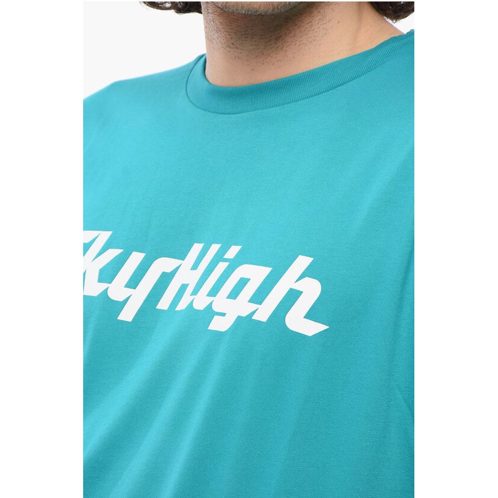 Sky High Farm Organic Cotton Crew-neck T-Shirt with Printed Logo