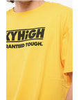 Sky High Farm Solid Color Crew-neck T-Shirt with Contrasting Print
