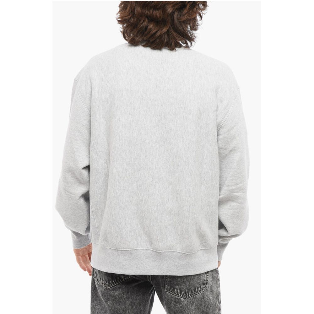 Champion Solid Color Fleeced-Cotton Crew-neck Sweatshirt