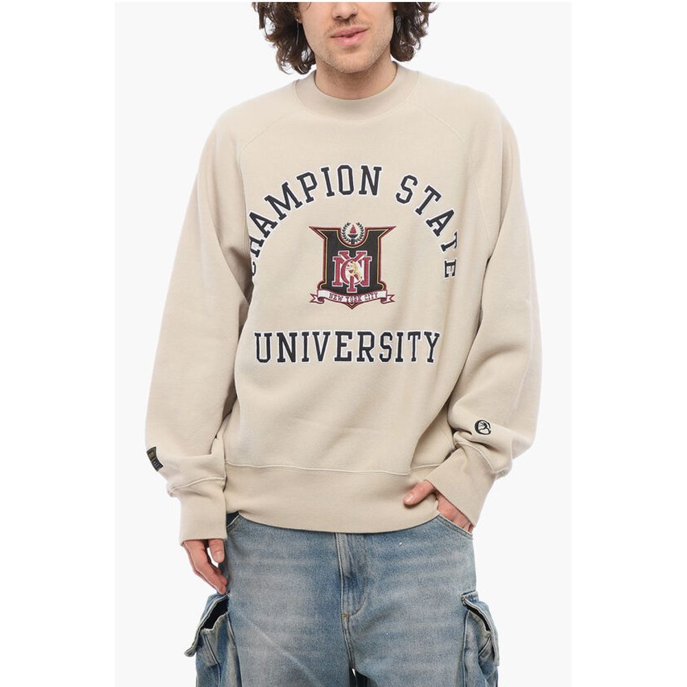 Champion Fleeced-Cotton CHAMPION STATE UNIVERSITY Crew-neck Sweatshir