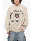 Champion Fleeced-Cotton CHAMPION STATE UNIVERSITY Crew-neck Sweatshir