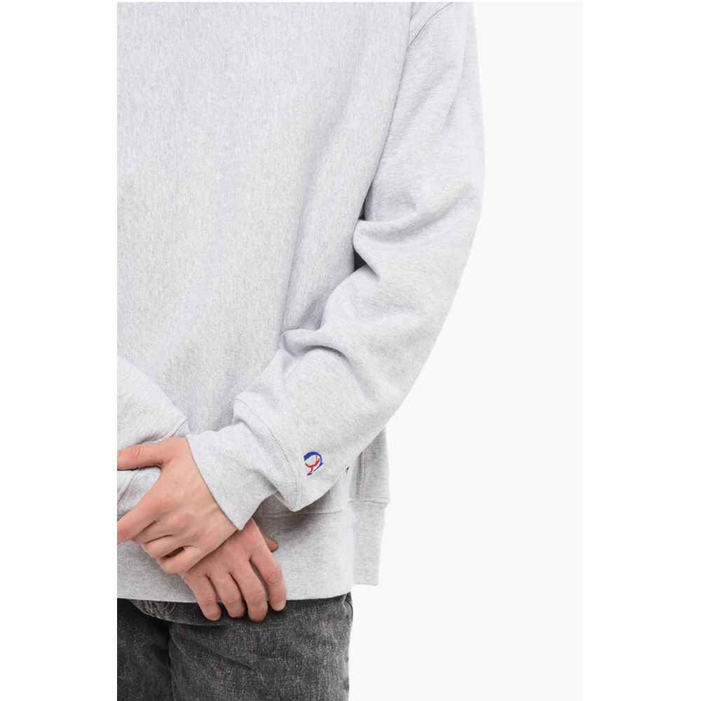 Champion Solid Color Fleeced-Cotton Crew-neck Sweatshirt