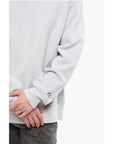 Champion Solid Color Fleeced-Cotton Crew-neck Sweatshirt