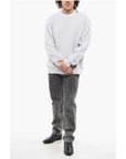 Champion Solid Color Fleeced-Cotton Crew-neck Sweatshirt