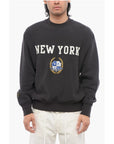 Champion Fleeced-Cotton NEW YORK Crew-Neck Sweatshirt with Embroidery