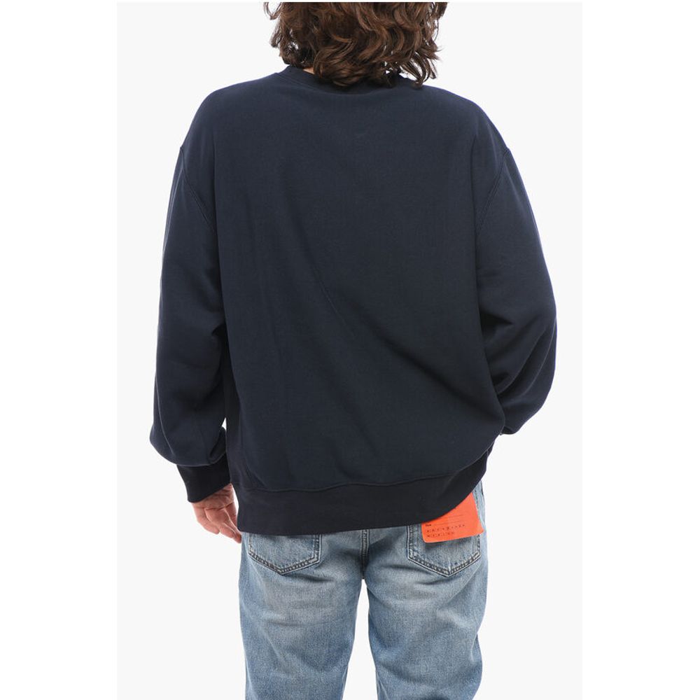 Champion Solid Color Fleeced-Cotton Crew-neck Sweatshirt