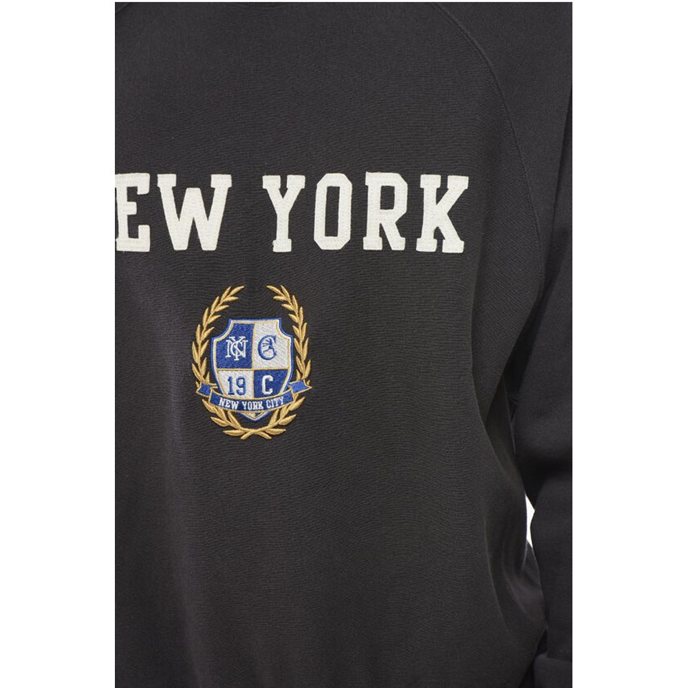 Champion Fleeced-Cotton NEW YORK Crew-Neck Sweatshirt with Embroidery