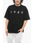 1989 Studio Solid Color Crew-neck T-Shirt with Contrasting Logo
