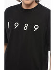 1989 Studio Solid Color Crew-neck T-Shirt with Contrasting Logo