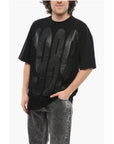 1989 Studio Solid Color Crew-neck T-Shirt with Maxi Logo Printed Tone on