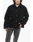 1989 Studio Solid Color Denim Jacket with Double Breast Pocket