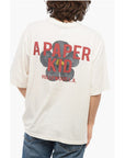 A Paper Kid Cotton Crew-neck T-shirt with Back Print