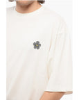 A Paper Kid Cotton Crew-neck T-shirt with Back Print
