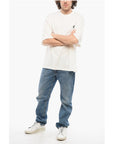 A Paper Kid Cotton Crew-neck T-shirt with Back Print