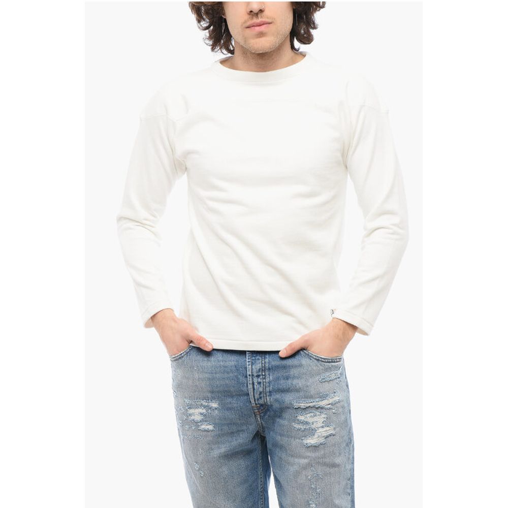 Champion Solid Color Cotton Crew-neck Sweatshirt