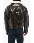 Dior Craquelé Leather Jacket with Side Zip