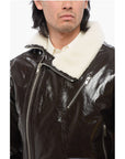 Dior Craquelé Leather Jacket with Side Zip