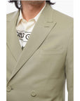 Dior Wool Double Breasted Blazer With Peak Lapel