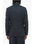 Dior Wool Double Breasted Blazer With Satin Edges