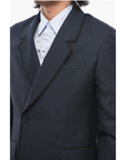Dior Wool Double Breasted Blazer With Satin Edges