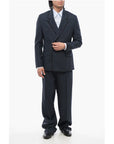Dior Wool Double Breasted Blazer With Satin Edges