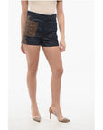 Dior Dark Washed Denim Shorts with Embroideries