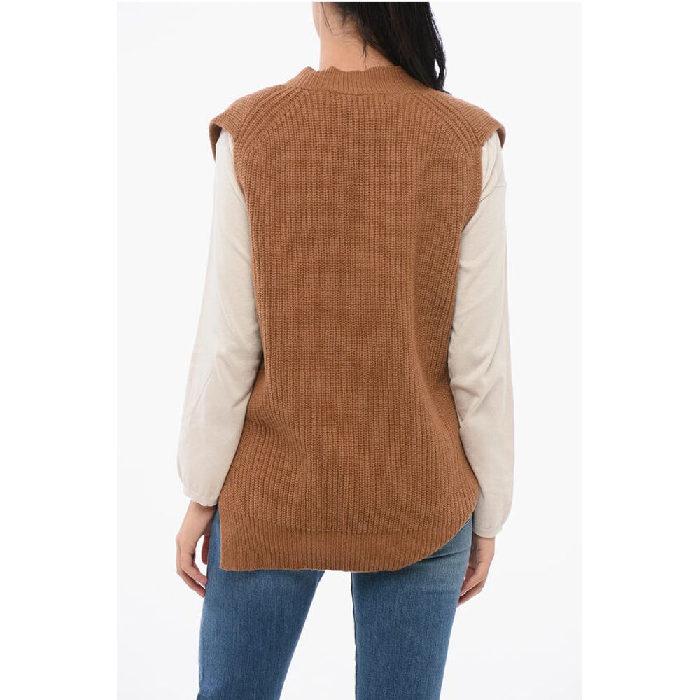 Department 5 Sleeveless V-Neck Merinos Wool and Cashmere RYNIS Sweater