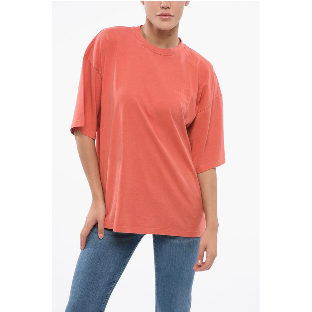 HALFBOY Cotton Crew-neck T-shirt with Ton On Ton Logo-Print