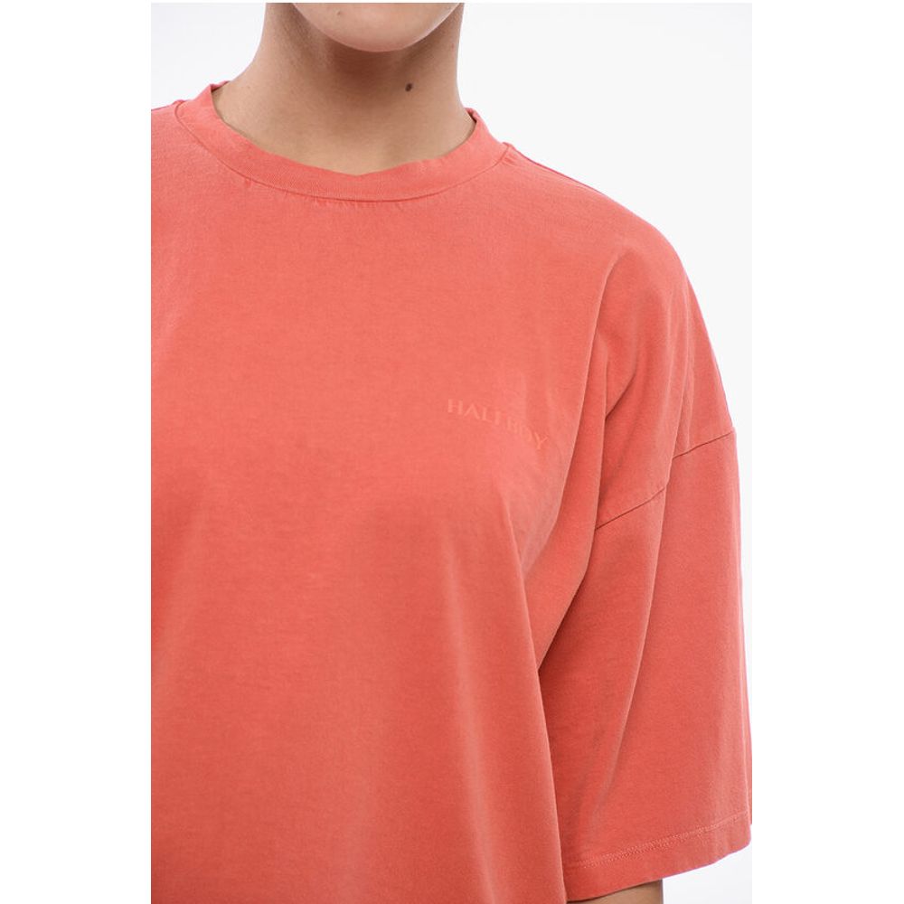 HALFBOY Cotton Crew-neck T-shirt with Ton On Ton Logo-Print