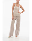 Ami Alexandre Mattiussi Ribbed Lightweight Cotton Tank Top with 3 Frontal Buttons