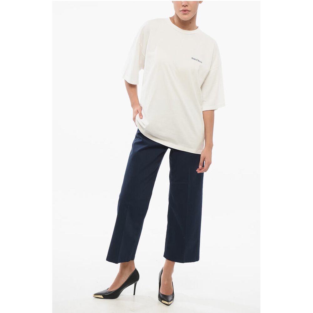 HALFBOY Cotton Crew-Neck T-shirt With Logo-Print