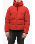 Aspesi Hooded Quilted Down Jacket with Front Zip