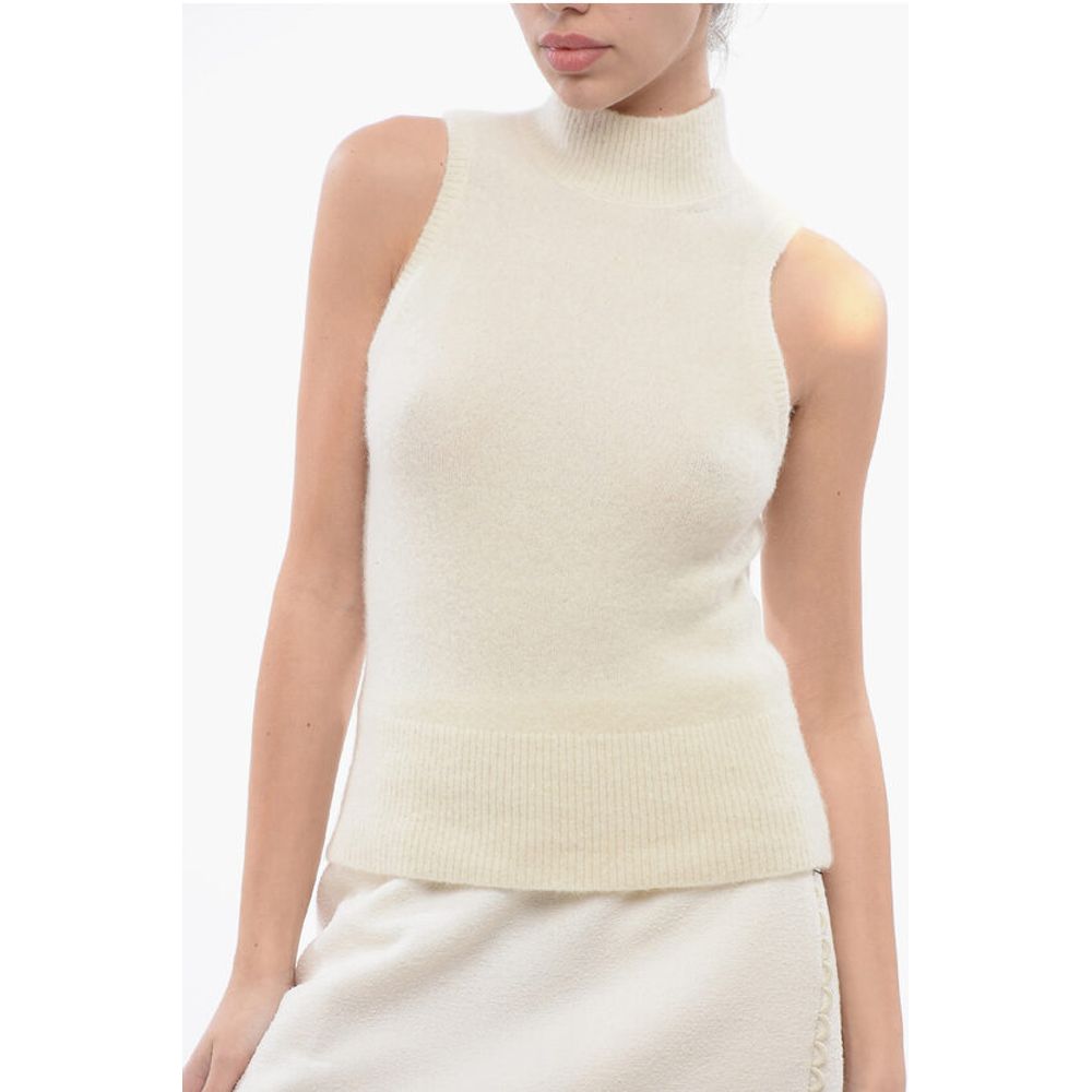 Patou Wool Turtle Neck Sleeveless Sweater