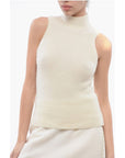 Patou Wool Turtle Neck Sleeveless Sweater