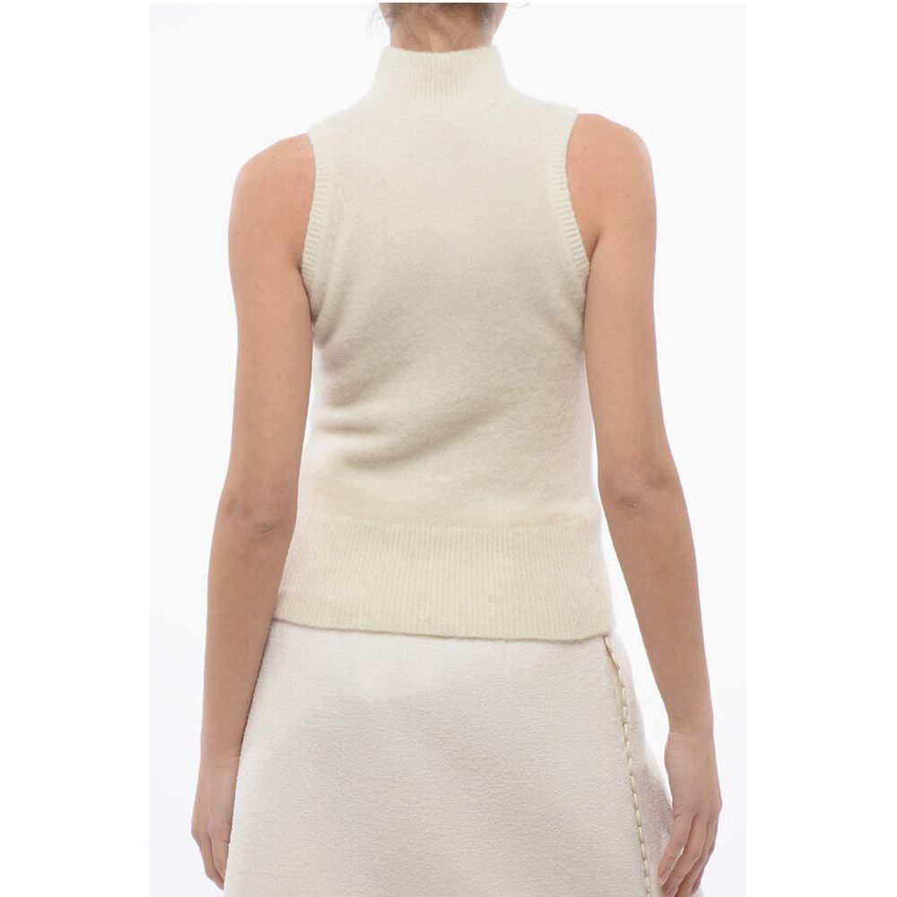 Patou Wool Turtle Neck Sleeveless Sweater