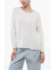 ArchivioB Merin Wool Crewneck Drop Shoulder Sweater