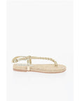 Manebi Braided Leather Sandal with Jute Sole