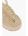 Manebi Braided Leather Sandal with Jute Sole