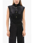 Viktor & Rolf Glittery Velvet Bustier Top