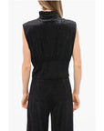 Viktor & Rolf Glittery Velvet Bustier Top