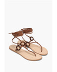 Manebi ALEX RIVIÈRE Leather Lace-Up Sandal with Detail