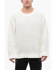 Viktor & Rolf Crew Neck Brushed Cottton Sweatshirt with Crochet Front