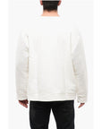 Viktor & Rolf Crew Neck Brushed Cottton Sweatshirt with Crochet Front