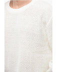 Viktor & Rolf Crew Neck Brushed Cottton Sweatshirt with Crochet Front