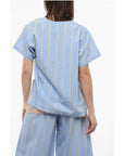 Viktor & Rolf Striped FLOATING TIME T-shirt With Mesh Detail